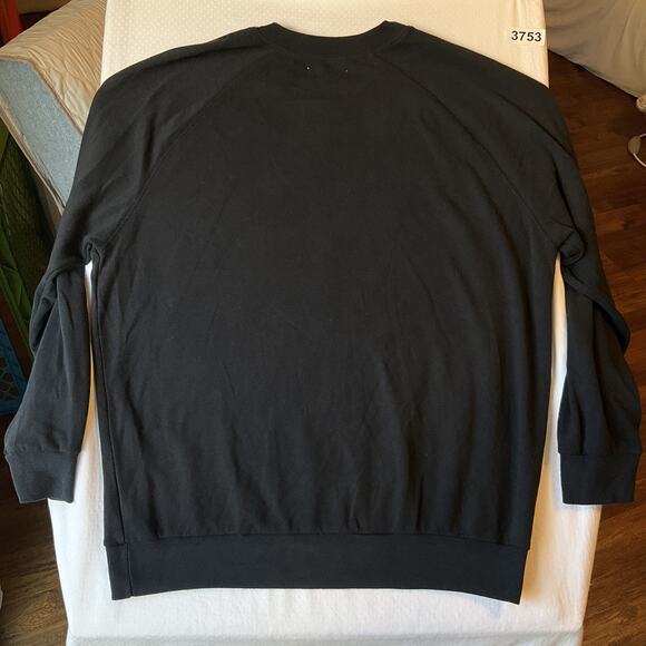 Hollister Men Sweatshirt Size L Black 1922 Logo Long Sleeve Pullover Crew Neck - Picture 8 of 8